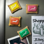 Set of 4 bokkie biscuit fridge magnets in different colours for south africans abroad